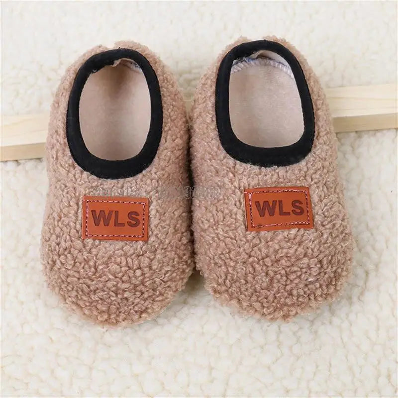 Winter Children Floor Baby Slippers Infant Toddler Plush Warm Boys Girl Soft Anti-slip Indoor School Kids Shoes