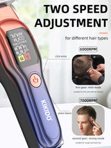 KIKIDO KK-A2 Rechargeable Professional Hair Clippers,Low Noise Hair Clippers with Auxiliary Light Hair Trimmer Kit