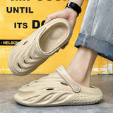 Eva Soft Sole Slippers Male Summer Wear New Trend Baotou Slippers Male Trampling Shit Feeling Driving Beach Sandals Men Outdoor