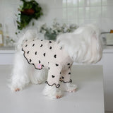 Autumn and Winter New Year Christmas Pet Undercoat Clothes Embroidered Bear Waffle Home Vest Dog Cat Yorkshire Schnauzer Maltese