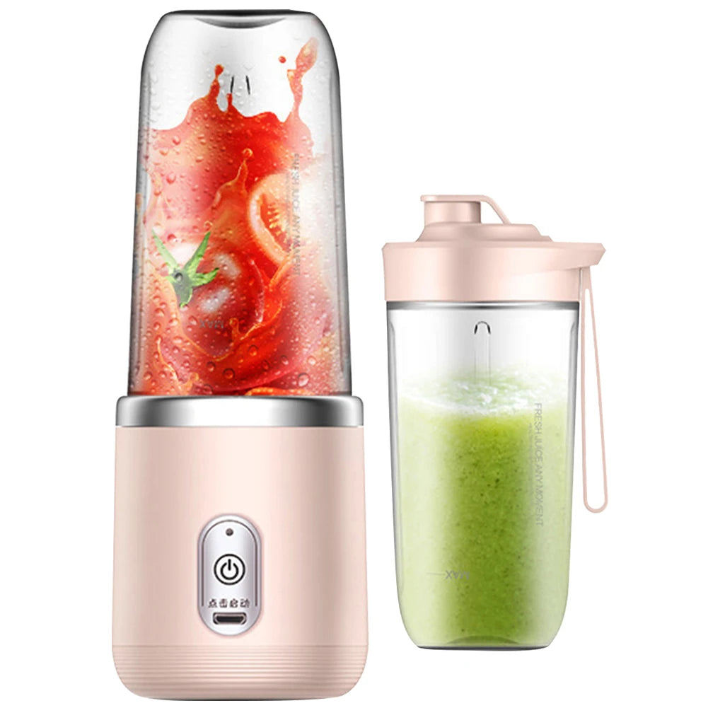 Mini Juice Blender Cup USB Rechargeable 40W Fruit Shakes Juicer Mixer Automatic Small Electric Juicer Wireless Smoothie Blender