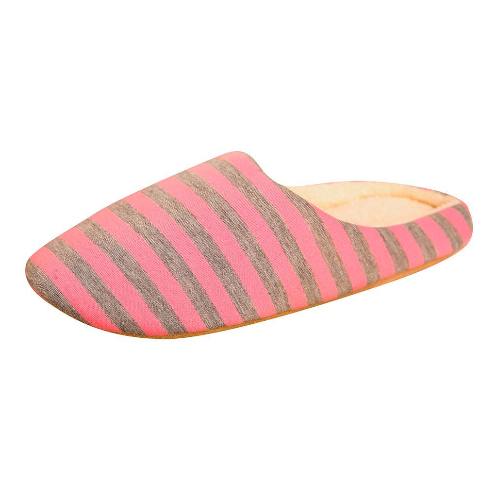 Women House Shoes 2024 Soft Striped Indoor Mute Cotton Slippers Non-Slip Slippers Warm Plush Unisex Comfort Home Floor Slipper