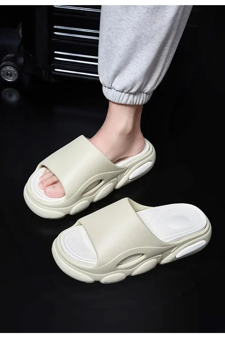 Men Soft Air Cushion Platform Slippers EVA Women's Slip On Creeper Clogs Fashion Flip Flops Outdoor Slides Shoes Summer Sandals