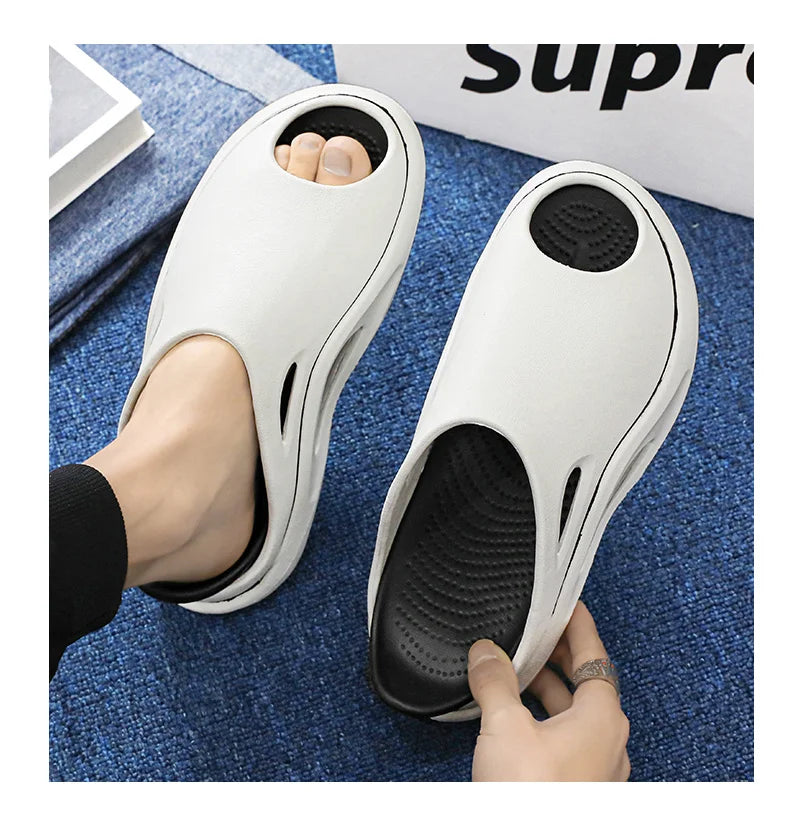 Thick Platform Bathroom Home Slippers men Fashion Soft Sole EVA Indoor Slides men's Sandals 2023 Summer Non-slip Flip Flops