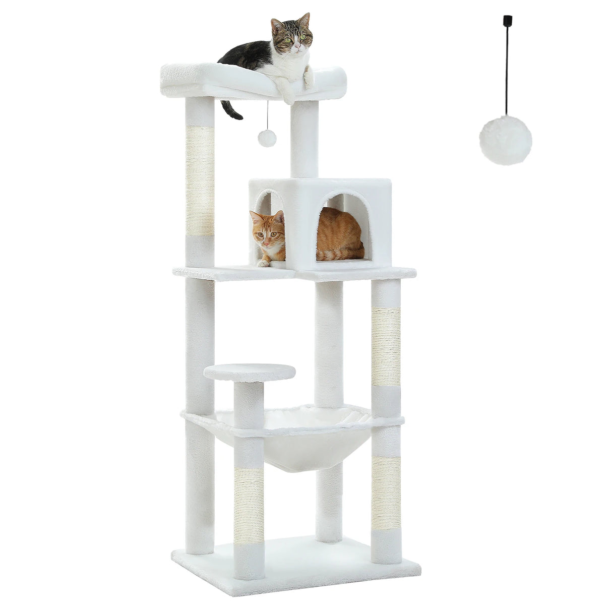 Multi-Level Cat Tree with Scratching Post Luxury Cat Tower with Condo House Cat Scratcher for Indoor Cat Accessories Pet Cat Toy