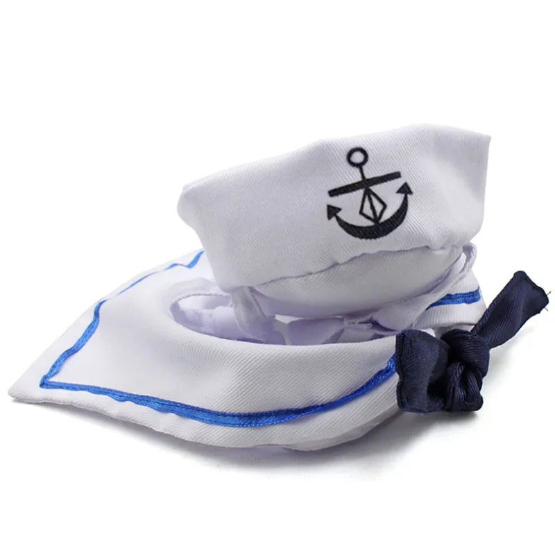 Funny Pet Cat Costumes Cat Dog Rabbit Apparel Clothes For Halloween Cosplay Navy Sailor Costumes Jacket Cloak Dog Accessories