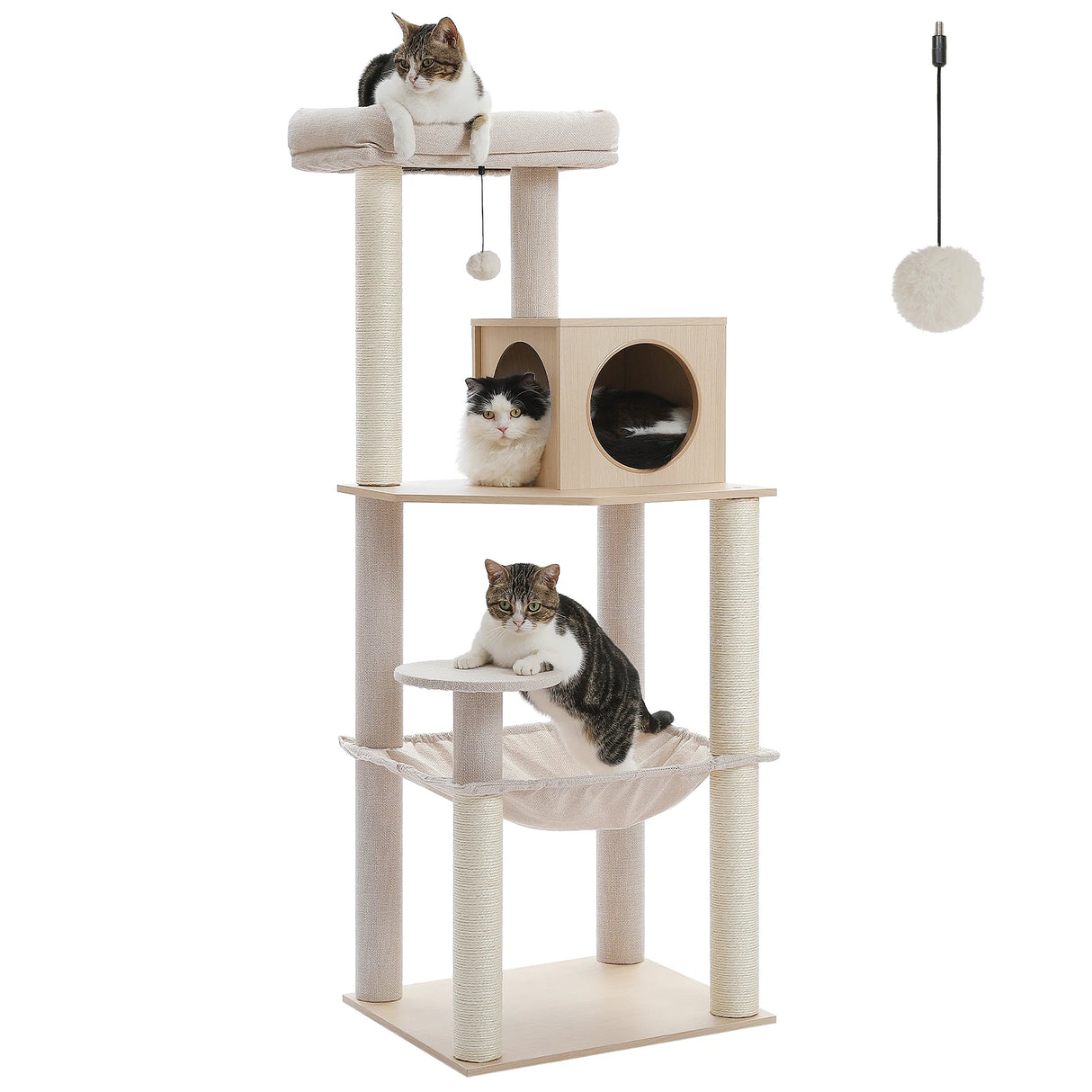 Multi-Level Cat Tree Tower with Condo Scratching Post for Cat Furniture House Cat Scratcher Cat Supplies Cat Toy