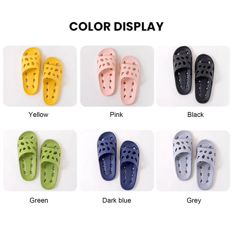 2024 Summer Slippers Men Women Soft Indoor Home Flat Sandals Fashion Flip Flops Beach Shoes Man Couple Non-Slip Bathroom Slides