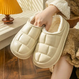 Winter Home Cotton Shoes Women's Thickened, Anti Slip, Waterproof, Snow Proof, Warm External Wear Cotton Slippers For MenMTX2244