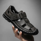 Men Beach Sandals Roman Style Men Sandals Summer Leather Shoes for Beach Outdoor Fashion Walking shoes male Sandalias size 38-48