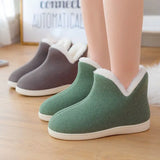 Winter Adult Men And Women Thick Warm Floor Shoes High Tube Non-Slip Indoor Cotton Shoes Plush Home Slippers Shoes Women