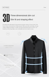 S-6XL Men's Shirt Long Sleeve Non iron Wrinkle Resistant Business Dress High end Professional Casual Suit White Shirt