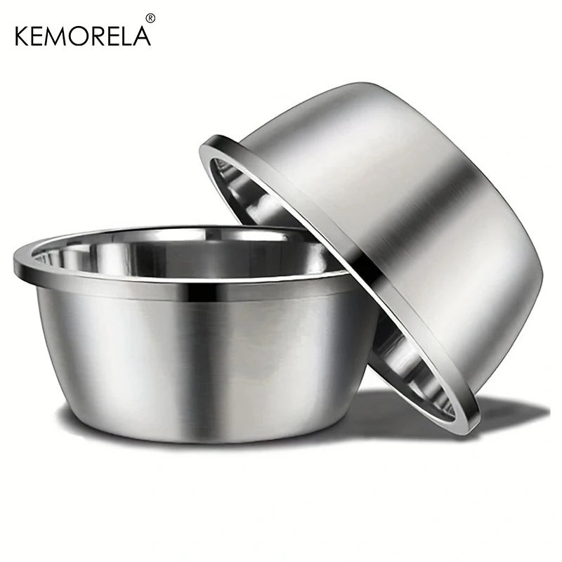 Premium Large Stainless Steel Dog Bowl Thick Smooth Metal Food And Water Dish Available In 4 Sizes For Medium To Large Dogs