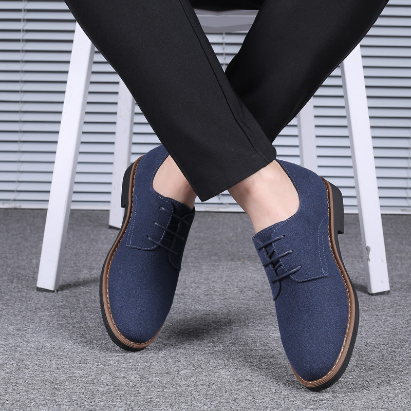 Men Dress Shoes Fashion Oxford Leather Shoes Comfortable Shoes For Mens Sneakers Large Size Suede Flat Footwear chaussure homme