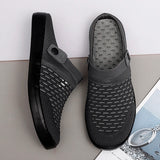 New Summer Women Men Sandals Mesh Breathable Padded Beach Flip Flops Shoes Solid Flat Bath Slippers Lighted Casual Shoes