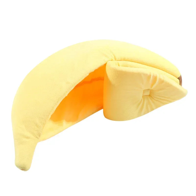 Banana Cat Bed Portable Pet Basket Kennel Dog Cushion Cat Supplies Multicolor