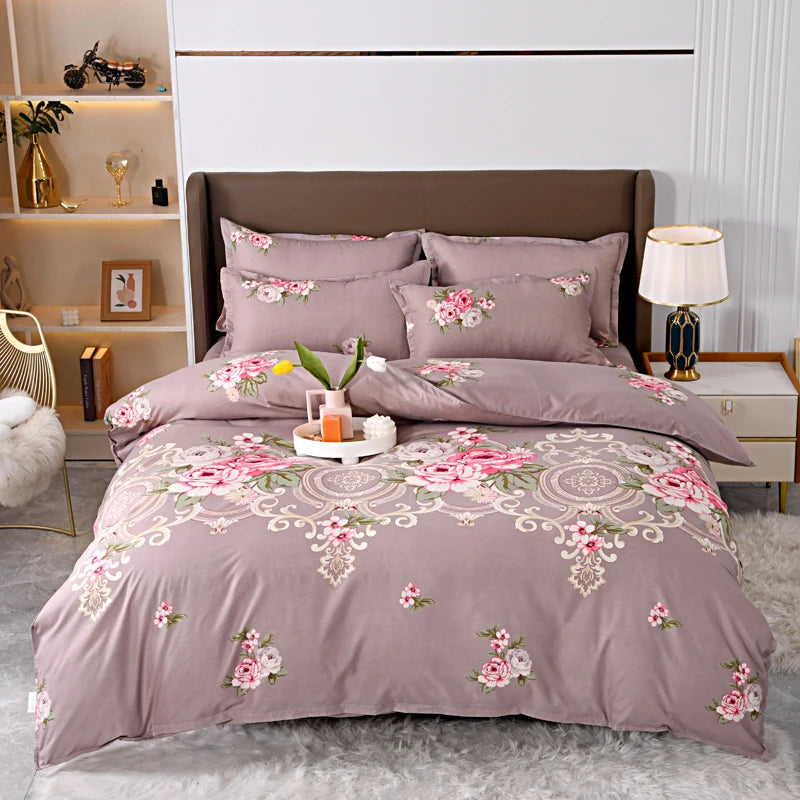 Solstice Bedding Set Duvet Cover Pillowcase Bed Linens Set Cute Yellow Gray Eye Quilt Cover Beds Flat Sheet Twin Queen King Size