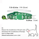 Pet Collar With Bell Cartoon Footprint Colorful Dog Puppy Cat Accessories Kitten Collar Adjustable Safety Bell Ring Necklace Pet