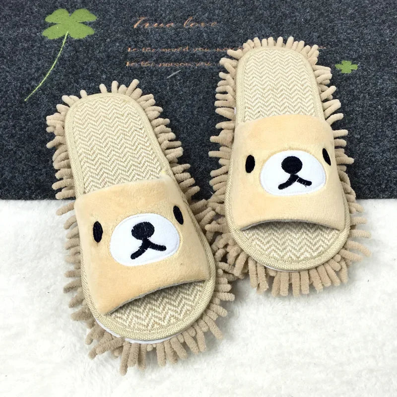 1Pair Detachable Microfiber Lazy Mopping Slides-Perfect Household Floor Cleaning Tools Home Mopping Wooden Floor Slippers Cover