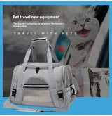 Travel Bag for Dog Cat Softl Pet Carriers Portable Breathable Foldable Bag Pets Transport Handbag with Locking Safety Zippers