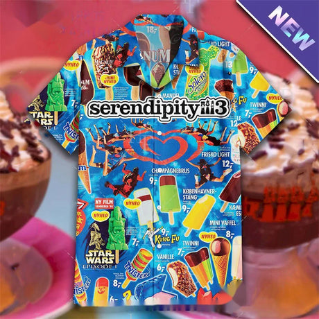 Vintage 80s 90s Clothes 3D Print Trendy Cool Fashion Ice Cream Shirts Beach Party Tops Short Sleeves Summer Men's Shirts Men Top