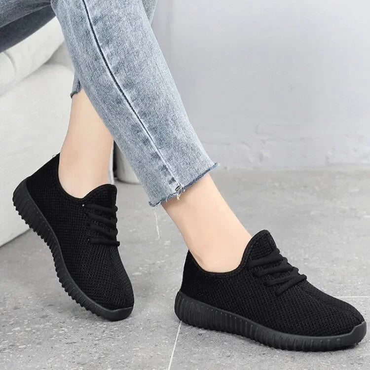 Women's Vulcanize Shoes 2024 Sneakers Solid Black Red Shoes Gym Fitness Trainers Walking Sport Shoes Female Zapatos Mujer