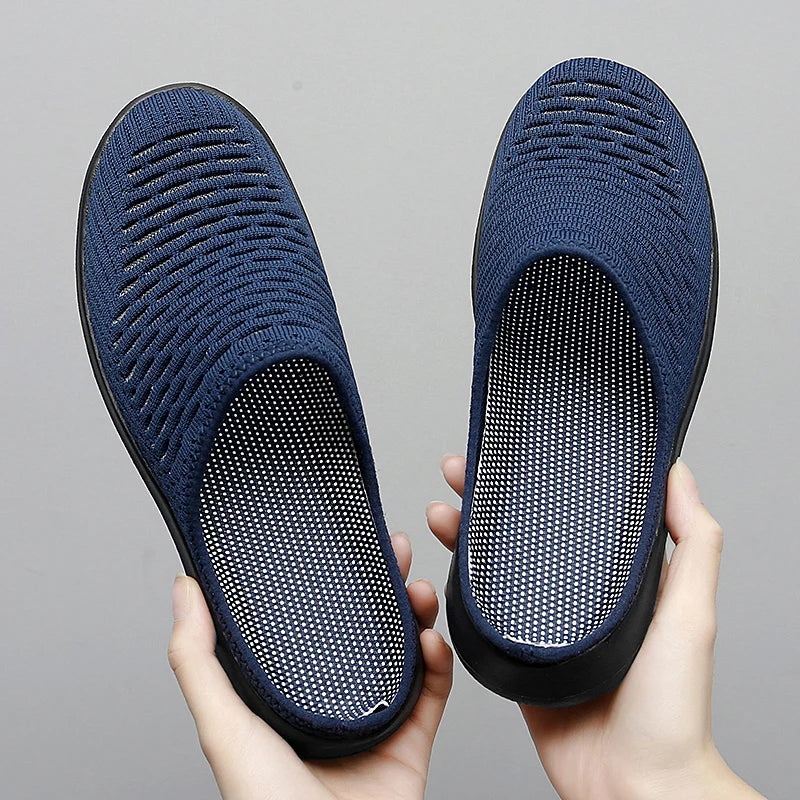 Plus Size 49 50 51 52 53 54 Slip On Half Shoes For Men Women Breathable Mesh Slippers Slides Indoor Outdoor Lightweight Big Foot