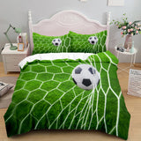 Football Duvet Cover Set 3D Soccer Printed Boys Teens Bedding Set Sports Theme Double Queen King Size 2/3pcs Comforter Cover