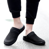 New Summer Women Men Sandals Mesh Breathable Padded Beach Flip Flops Shoes Solid Flat Bath Slippers Lighted Casual Shoes