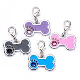 Cute Bone Dog Brand Pet Anti-lost Alloy Id Card Puppy Kitten Jewelry Pendant Laser Engraving Identity Card Keychain Pet Supplies