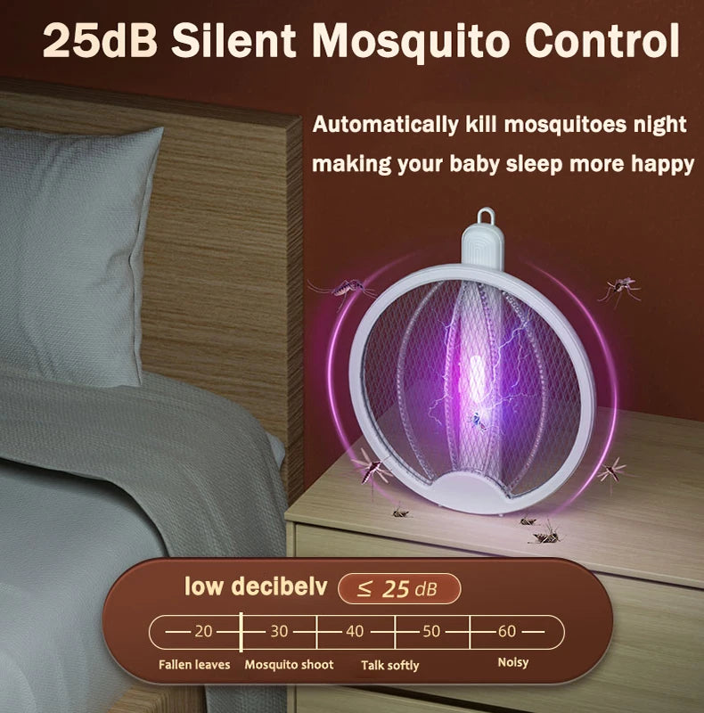 Foldable Electric Mosquito Killer Zapper Raqueta Mata Electrico USB Rechargeable Zanzare Mata Fly Tue Mouche de Anti Mosquitos