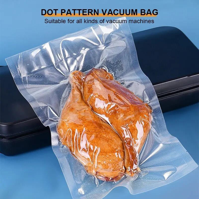 Food Vacuum Sealer Storage Saver Bags Vacuum Plastic Rolls 5 Size Bags For Kitchen Vacuum Sealer to Keep Food Fresh