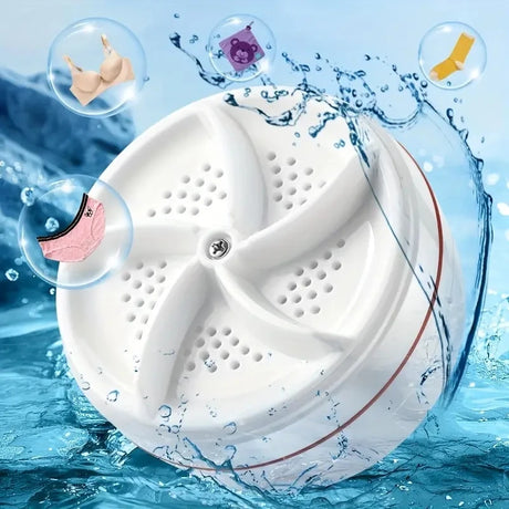 1pc Portable Mini Turbo Washing Machine, Which Can Clean Underwear, Briefs, Socks, Tableware And So On, Is Suitable For Travelin