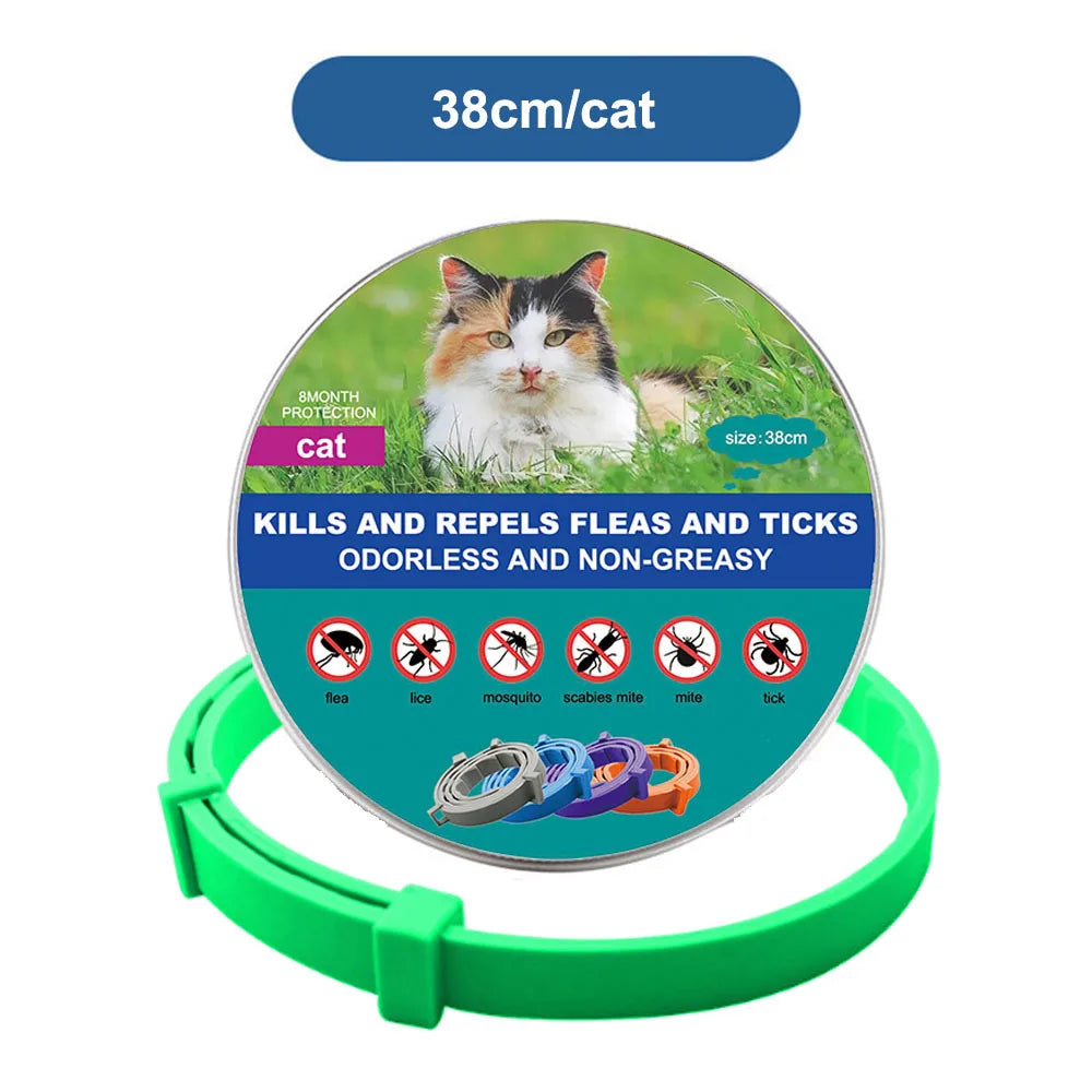 New Pet Dog Cat Collars Veterinary Anti Flea and Tick Collar for Cats Dogs Anti-parasitic Necklace for Large Small Dogs Products