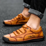 Leather designer Men Trend Casual Shoes Breathable Male Non-slip Footwear Golf Shoes Light Men Loafes Avenue merchant shoes