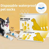 20pcs Pet Dog Disposable Shoe Covers Anti Dirt Foot Covers Walking Dog Socks Waterproof Anti Slip Shoes Non-woven Fabric 강아지 양말