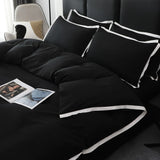 Simple Style Bedding Sets постельное белье Washed Brushed Duvet Cover with Pillowcase Luxury Bedsheets Set Queen/King Size Bed