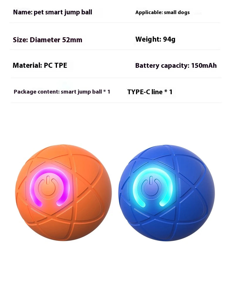 New Smart Dog Toy Ball Electronic Interactive Pet Toy Moving Ball USB Automatic Companion Toy Jumping Ball for Puppy Birthday Gi