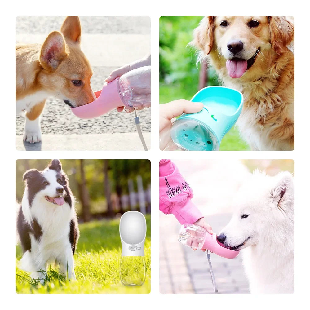 350ml/550ml Portable Dog Water Bottle Bowl Outdoor Walking Puppy Pet Travel Water Bottle Cat Drinking Bowl Dogs Supplies