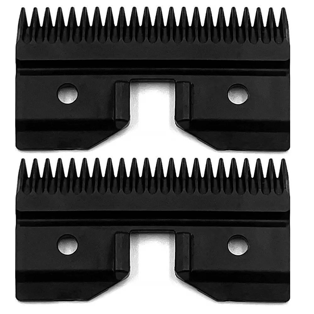 Black Detachable Pet Dog Grooming Clipper Stainless Steel Blades Set,Compatible with Andis,Oster A5,Wahl KM10 Series Clippers