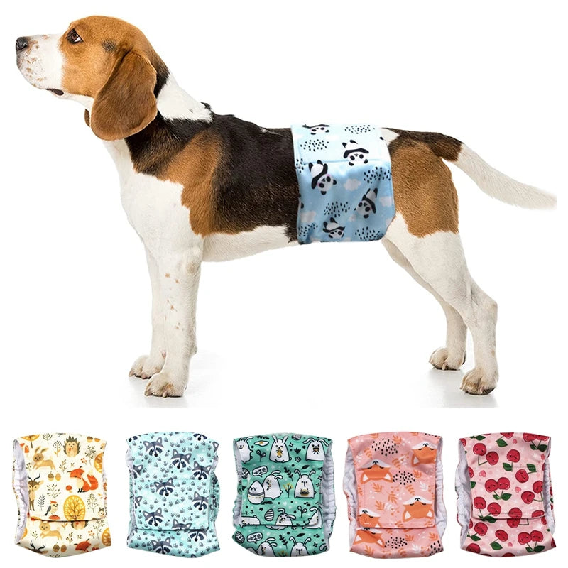 Male Dog Shorts Prevent Bed Wetting Physiological Pants Pet Underwear Reusable Sanitary Panties Adjustable Diapers for Dog Puppy