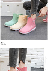 2024 New Fashionable Adult Nonslip Outer Wear Rainy Day Waterproof Rain Boots Waterproof Leisure Fishing and Sea Shoes for Women