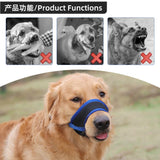 Dog Muzzle Puppy and Large Dog Anti Barking Adjustable Anti-biting Mesh Breathable Soft Pet Mouth Muzzles Straps Doggie Supplies