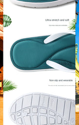 3D Memory Sponge PU Massage Men's Flip Flops Summer Antiskid Outdoor Sandal Clip Casual Beach House Rubber Soft Women Slippers