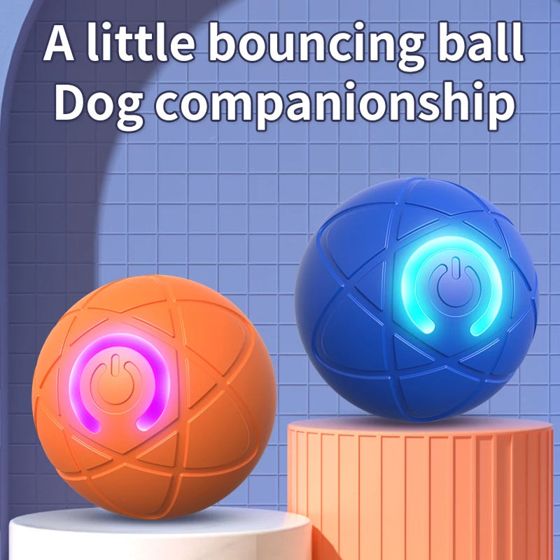 New Smart Dog Toy Ball Electronic Interactive Pet Toy Moving Ball USB Automatic Companion Toy Jumping Ball for Puppy Birthday Gi