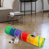 Cats Tunnel Foldable Pet Cat Toys Kitty Pet Training Interactive Fun Toy Tunnel Bored For Puppy Kitten Rabbit Play Tunnel Tube