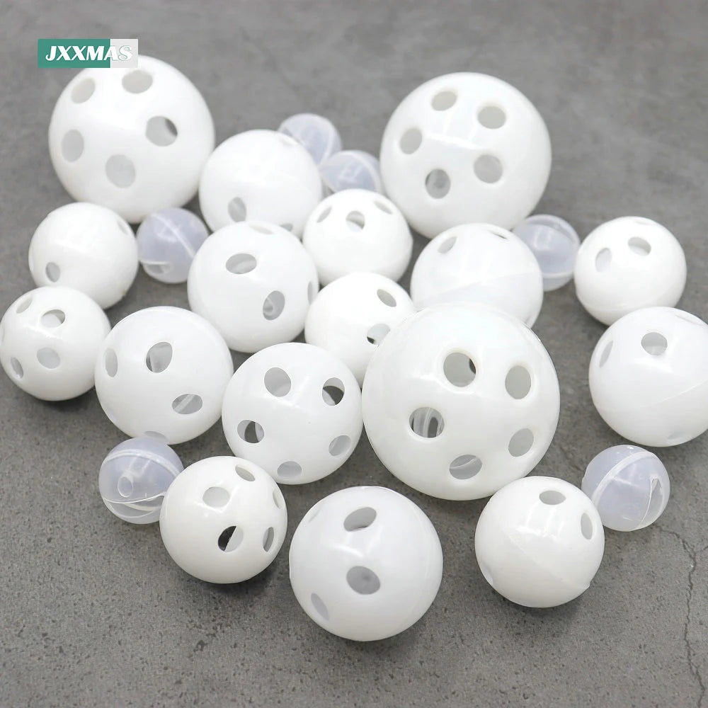 20pcs Plastic Rattle Bell Balls Squeaker Baby Toys DIY Rattle Beads Noise Maker Repair Fix Dog Toy Pet Accessories 17/24/28/38mm