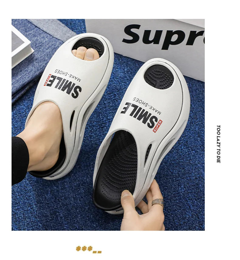 Thick Platform Bathroom Home Slippers men Fashion Soft Sole EVA Indoor Slides men's Sandals 2023 Summer Non-slip Flip Flops