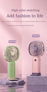 Mini USB Handheld Fan Multi-Functional Desktop With Stand Eectric Fan Students Outdoor Portable Portable Small Fan