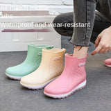 2024 New Fashionable Adult Nonslip Outer Wear Rainy Day Waterproof Rain Boots Waterproof Leisure Fishing and Sea Shoes for Women